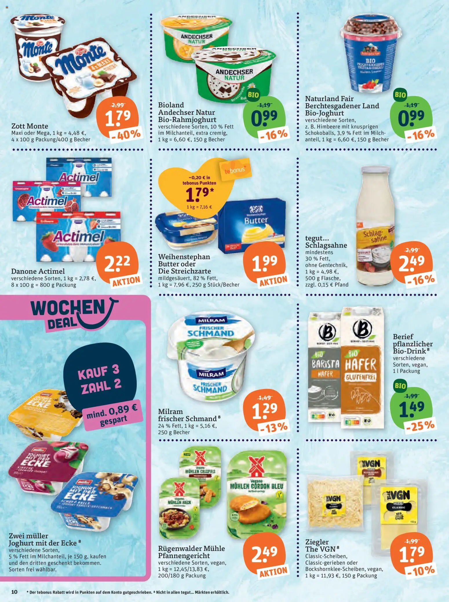Tegut Prospekt 	 – gültig ab 23.02.2026 | Seite: 12 | Produkte: Actimel, Milch, Joghurt, Himbeere