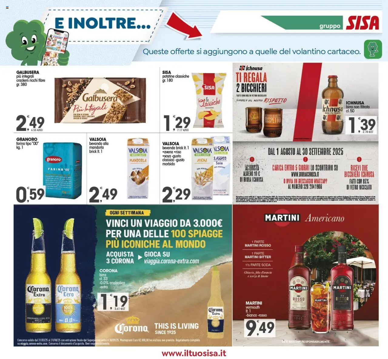 Volantino SISA del 08.08.2025 | Pagina: 14 | Prodotti: Birra, Patatine, Limone, Crackers