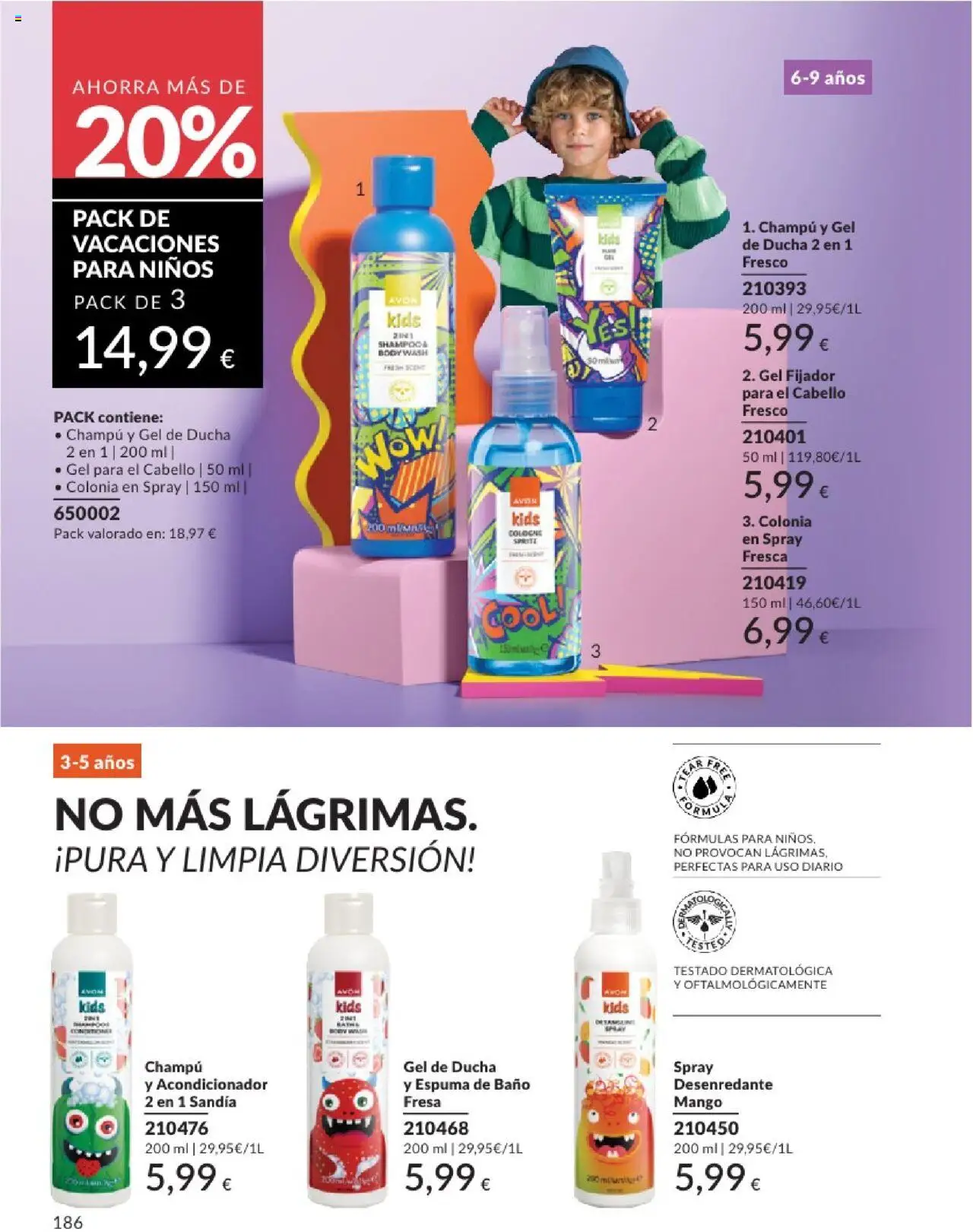 Catálogo AVON campaña 6 │ válido desde el 01.06.2025 | Página: 186 | Productos: Champú, Acondicionador, Colonia, Sandía