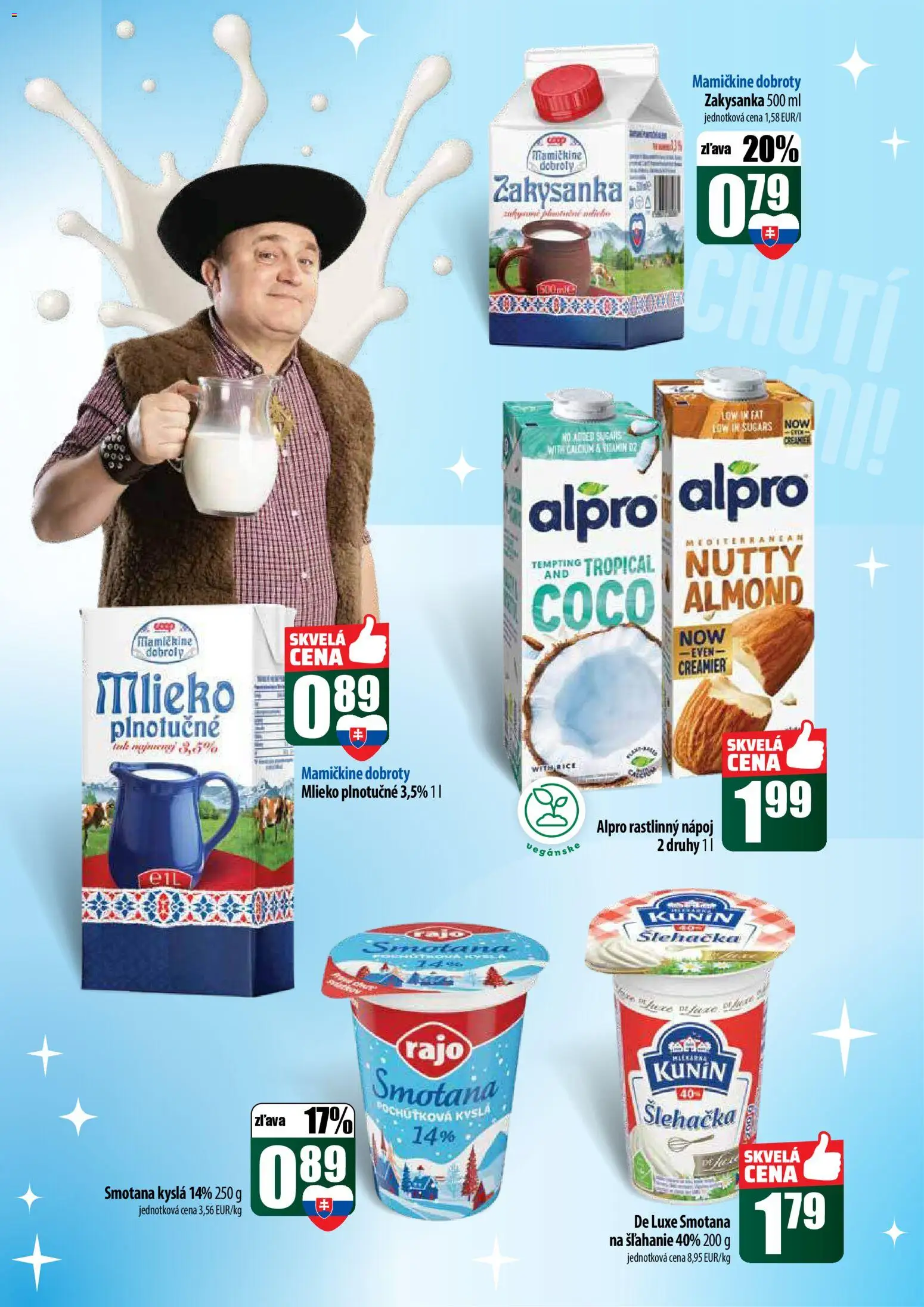 Nové COOP Jednota akcie – leták je platný od 18.12.2025 | Strana: 26 | Produkty: Mlieko, Smotana, Alpro, Smotana na šľahanie