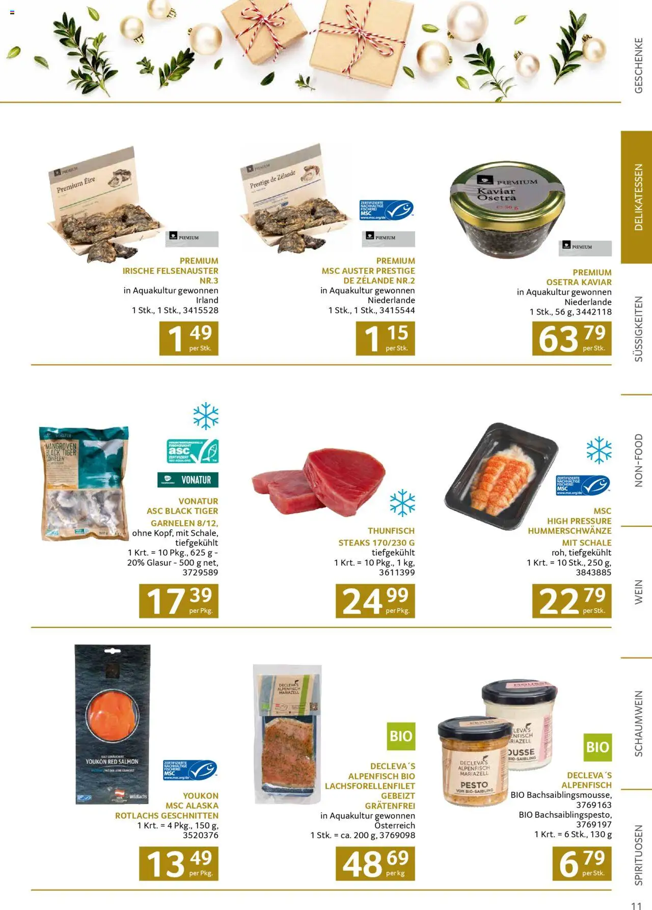 Transgourmet Weihnachtskatalog 2025 gültig ab 13.10.2025 | Seite: 11 | Produkte: Süßigkeiten, Wein