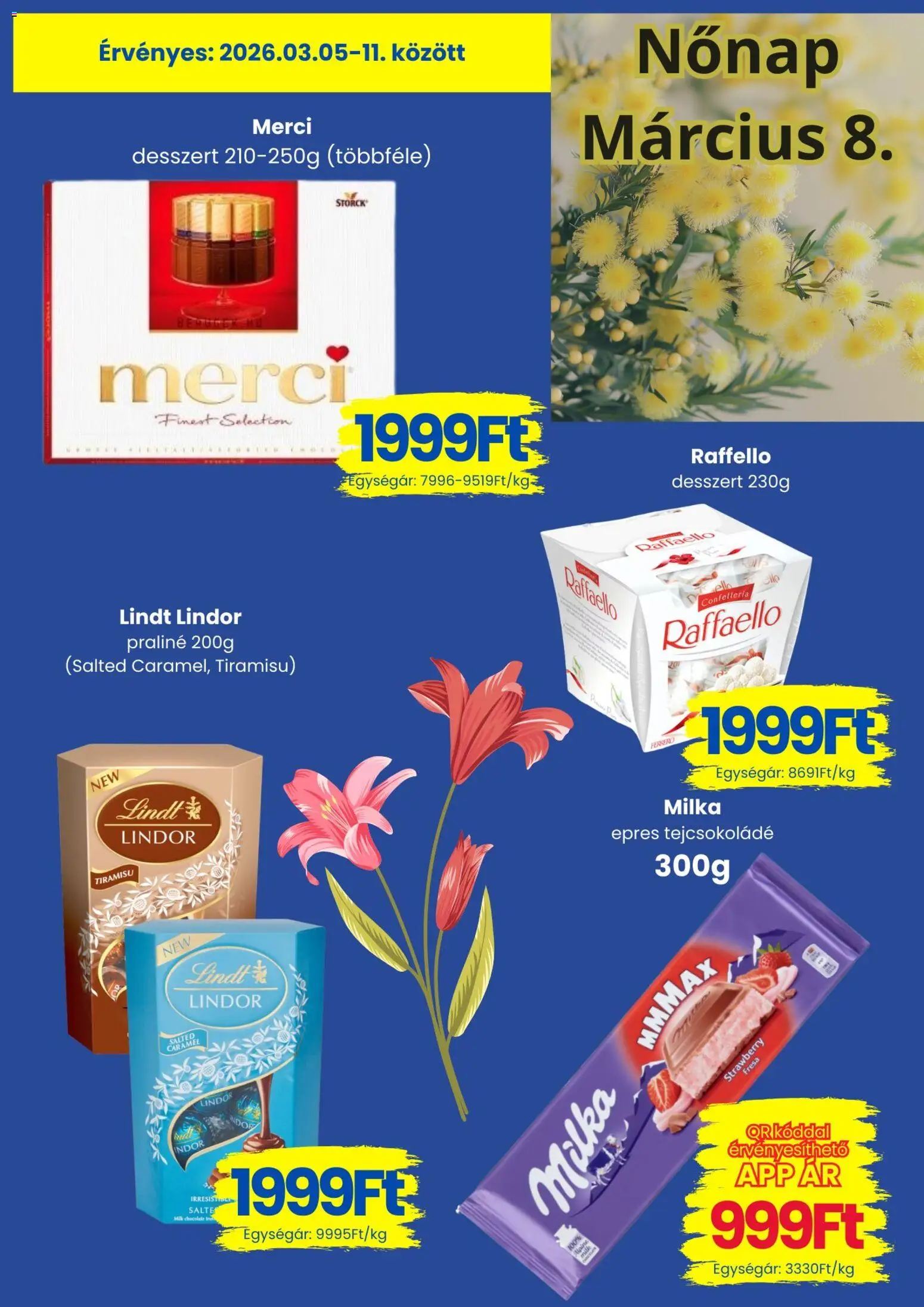 Magnetic akciós ujság - amely érvényes a következő dátumtól: 05.03.2026 | Oldal: 8 | Termékek: Tiramisu, Raffaello, Praliné, Tejcsokoládé