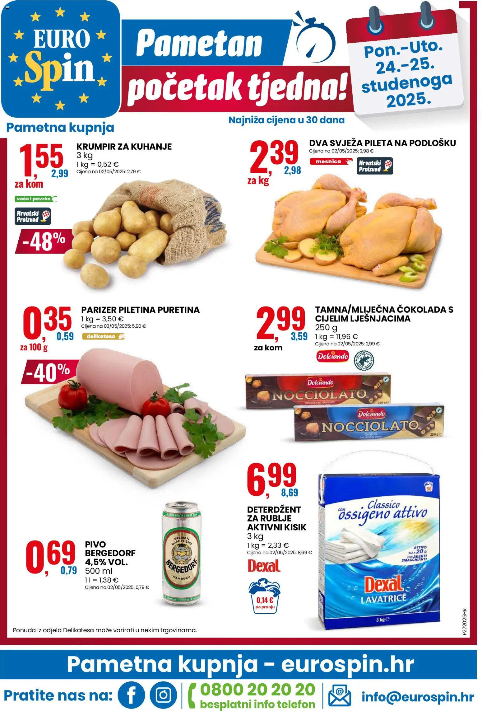 Eurospin katalog | vrijedi od 19.11.2025 | Stranica: 16 | Proizvodi: Puretina, Pivo, Deterdžent, Parizer