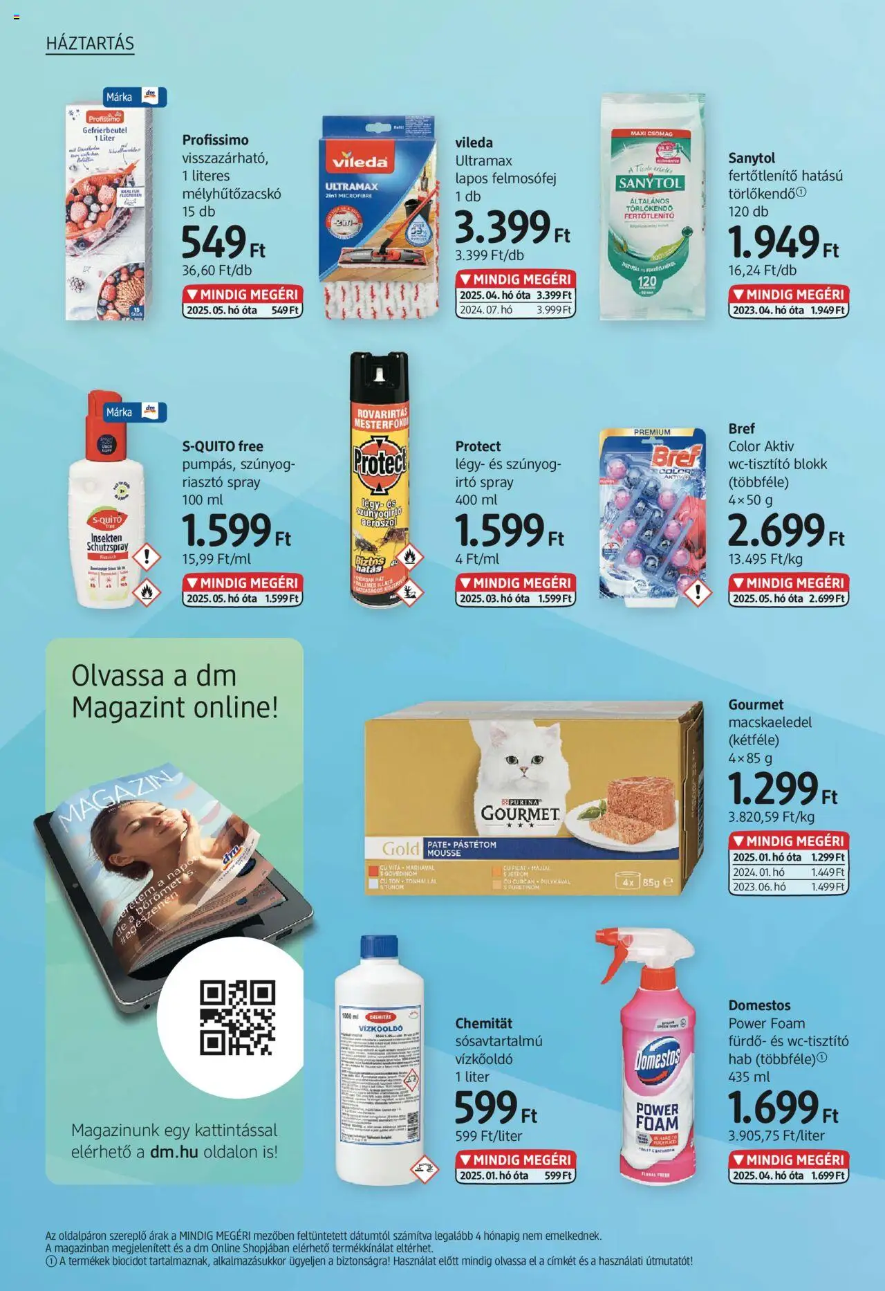 DM Drogerie Markt akciós ujság - amely érvényes a következő dátumtól: 05.06.2025 | Oldal: 22 | Termékek: Macskaeledel, Törlőkendő, Pástétom, Felmosófej