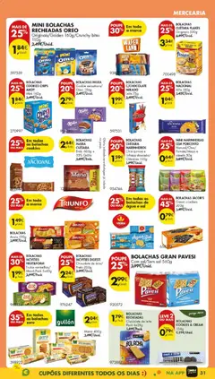 Pré-visualização MINI BOLACHAS RECHEADAS OREO, Originais/Golden 160g/Crunchy bites 110g válido de 04.11.2025 | Página: 41 | Produtos: Agua, Aveia, Canela, Leite