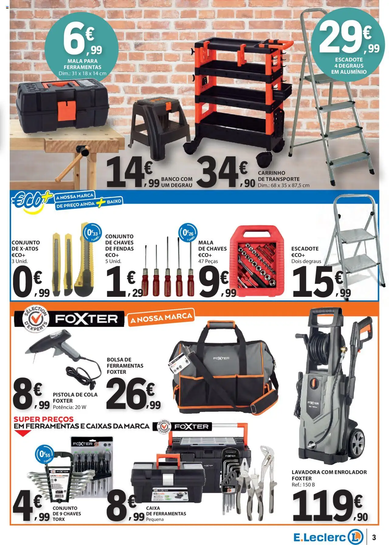 E.Leclerc - Folheto Não Alimentar │ válido de 05.06.2025 | Página: 3 | Produtos: Bolsa, Banco, Ferramentas, Caixa