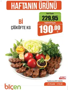 23.12.2025 tarihinden itibaren geçerli olan Biçen Market kataloğu önizlemesi
