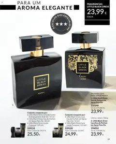 Conjunto composto por: Little Black Dress Desodorizante Anitranspirante Roll-On | 50 ml | Little Black Dress Eau de Parfum em Spray Para Ela | 50 ml | Little Black Dress Loção Corporal | 125 ml, Little Black Dress set with deodorant, eau de parfum and body lotion │ válido de 01.09.2025 | Página: 19 | Produtos: Desodorizante, Leite