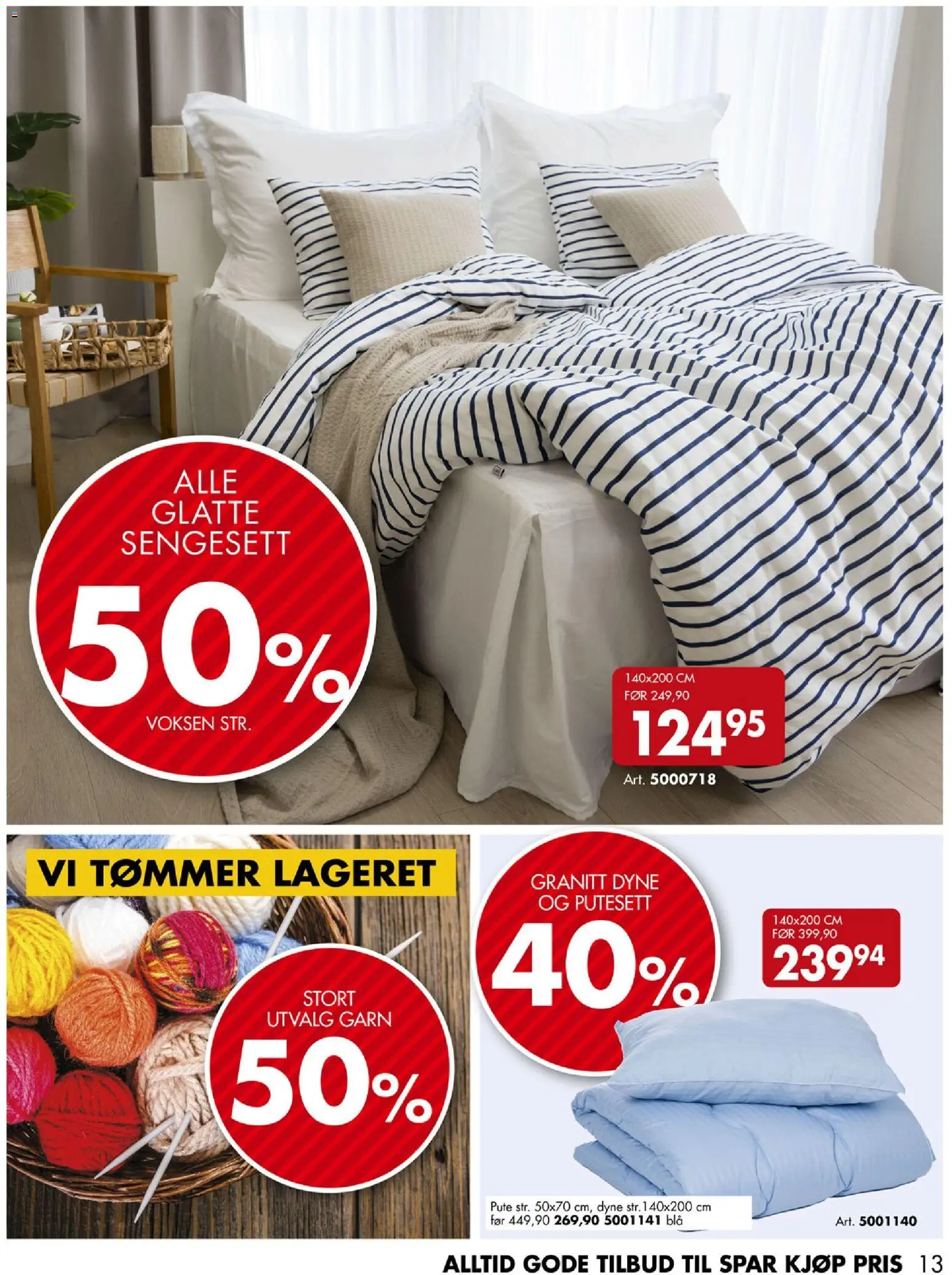 {H1} | Side: 13 | Produkter: Dyne, Pute, Projecteur