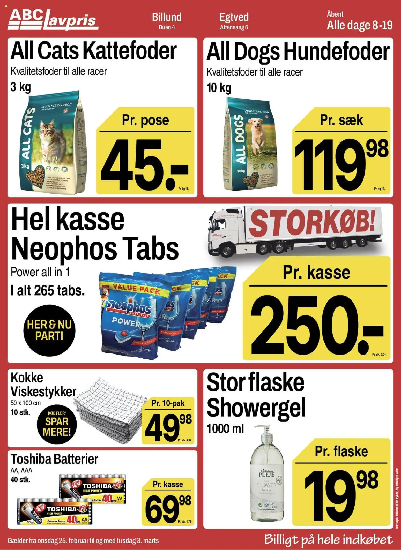 Abc Lavpris tilbudsavis – gyldig fra 25.02.2026 | Side: 6 | Produkter: Batterier, Hundefoder, Kattefoder, Viskestykker