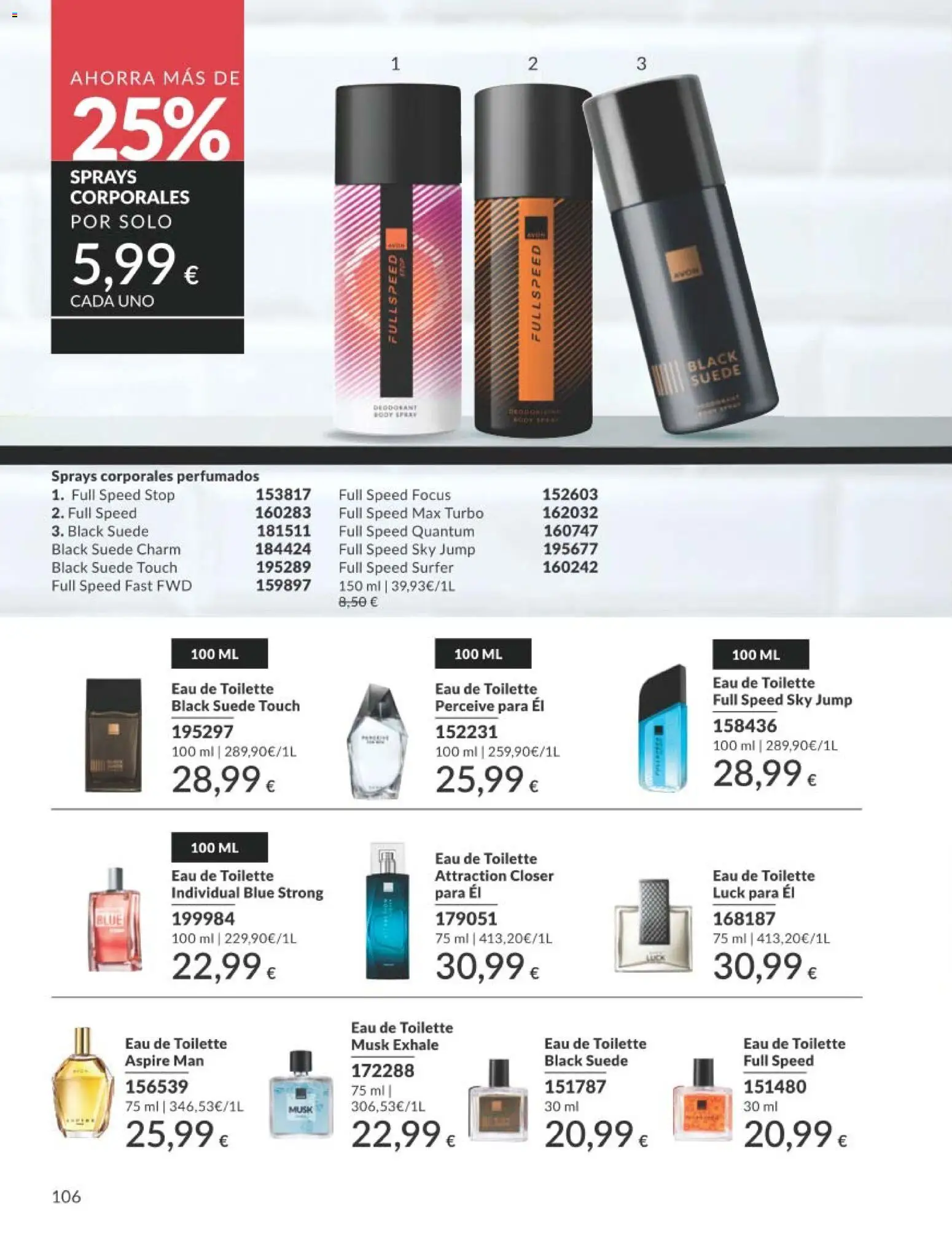 Catálogo AVON campaña 3 │ válido desde el 01.03.2026 | Página: 118 | Productos: Eau de toilette, Body