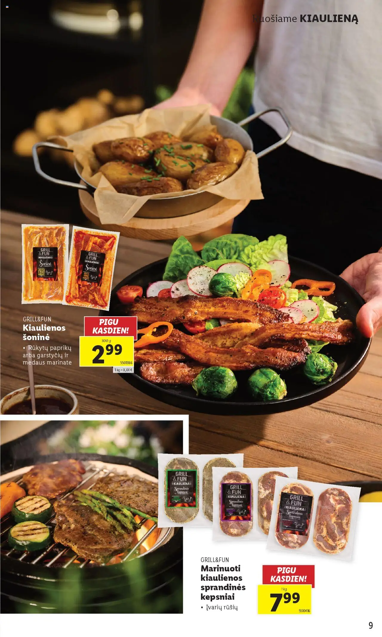 LIDL leidinys Grill & Fun│galioja nuo 21.04.2025 | Puslapis: 9 | Prekių: Kiaulienos, Kiauliena