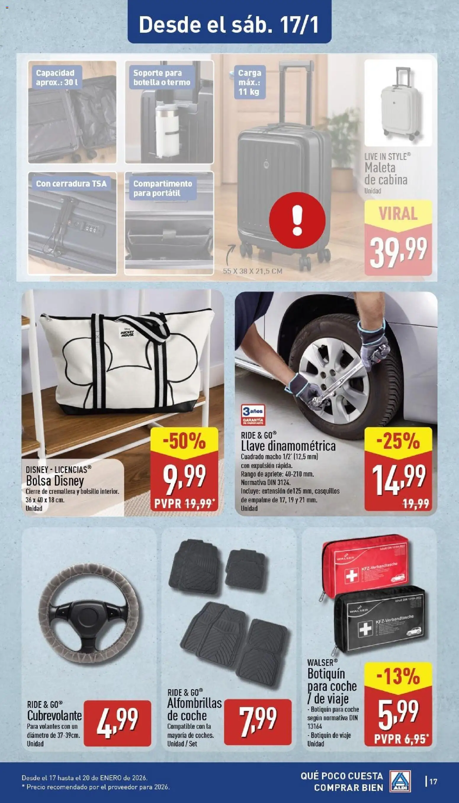 Aldi folleto Península │ válido desde el 12.01.2026 | Página: 17 | Productos: Maleta, Bolsa