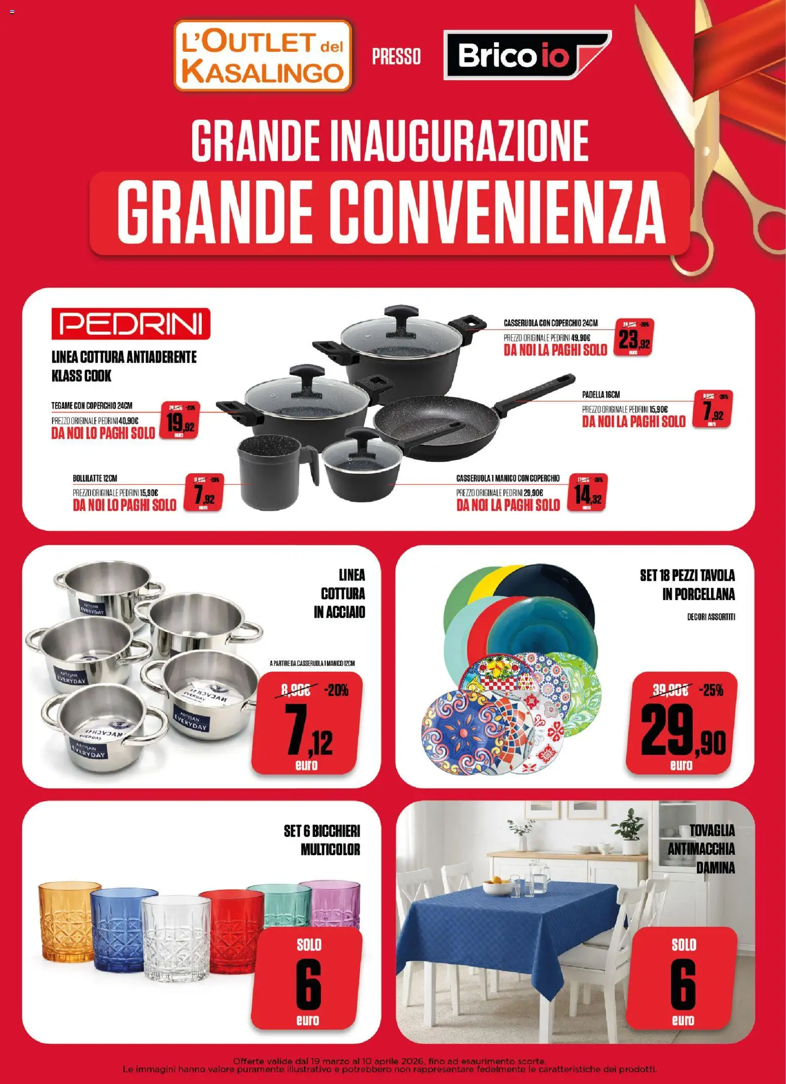 Volantino Brico io del 19.03.2026 | Pagina: 18 | Prodotti: Padella, Casseruola, Tovaglia