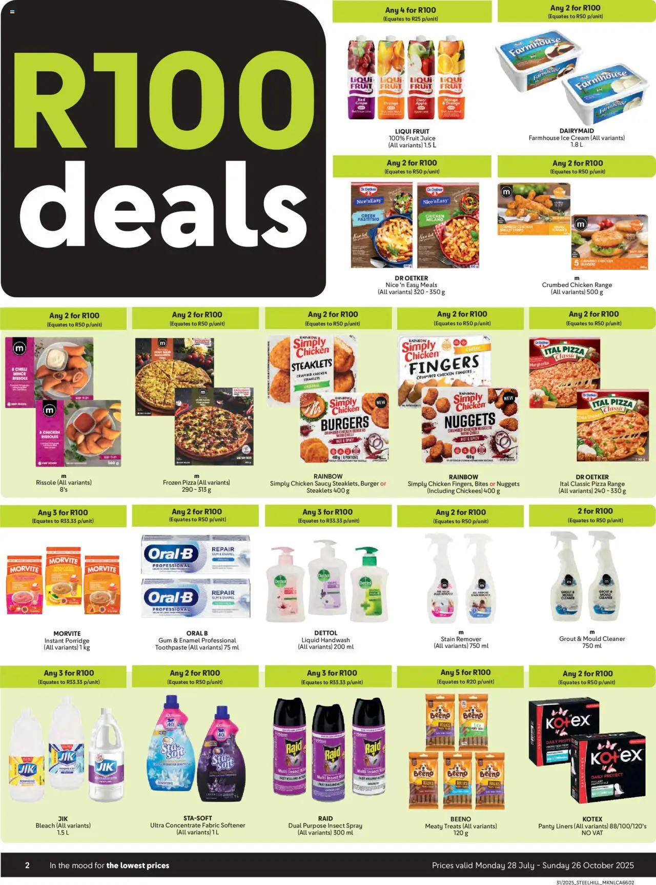 New Makro catalogue – valid from 28.07.2025 | Page: 2 | Products: Pizza, Gin, Fabric softener, Chilli
