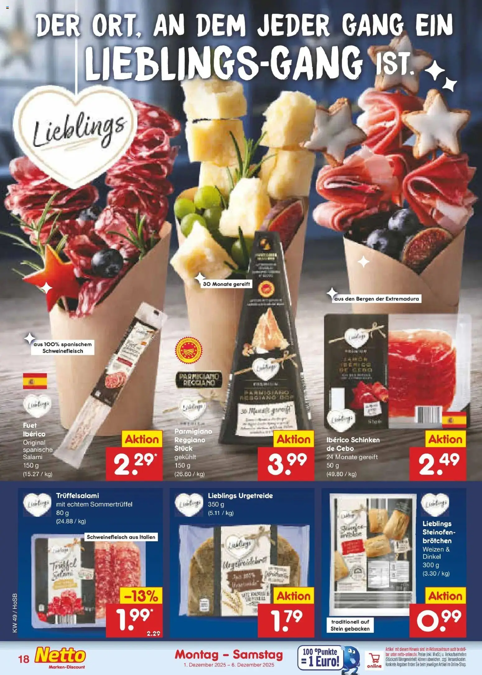 Netto Marken-Discount prospekt Hannover	 – gültig ab 30.11.2025 | Seite: 20 | Produkte: Salami, Schinken, Schweinefleisch
