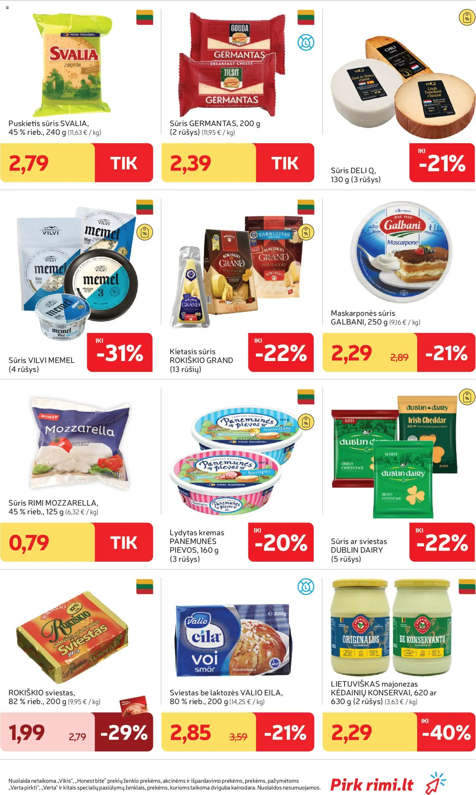 Rimi akcijos nuo 11.11.2025 | Puslapis: 23 | Prekių: Kremas, Sūris, Sviestas, Majonezas