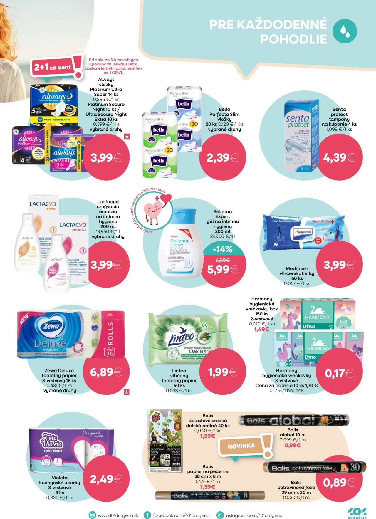 101 drogerie leták │ platný od 06.08.2025 | Strana: 9 | Produkty: Toaletný papier, Lactacyd