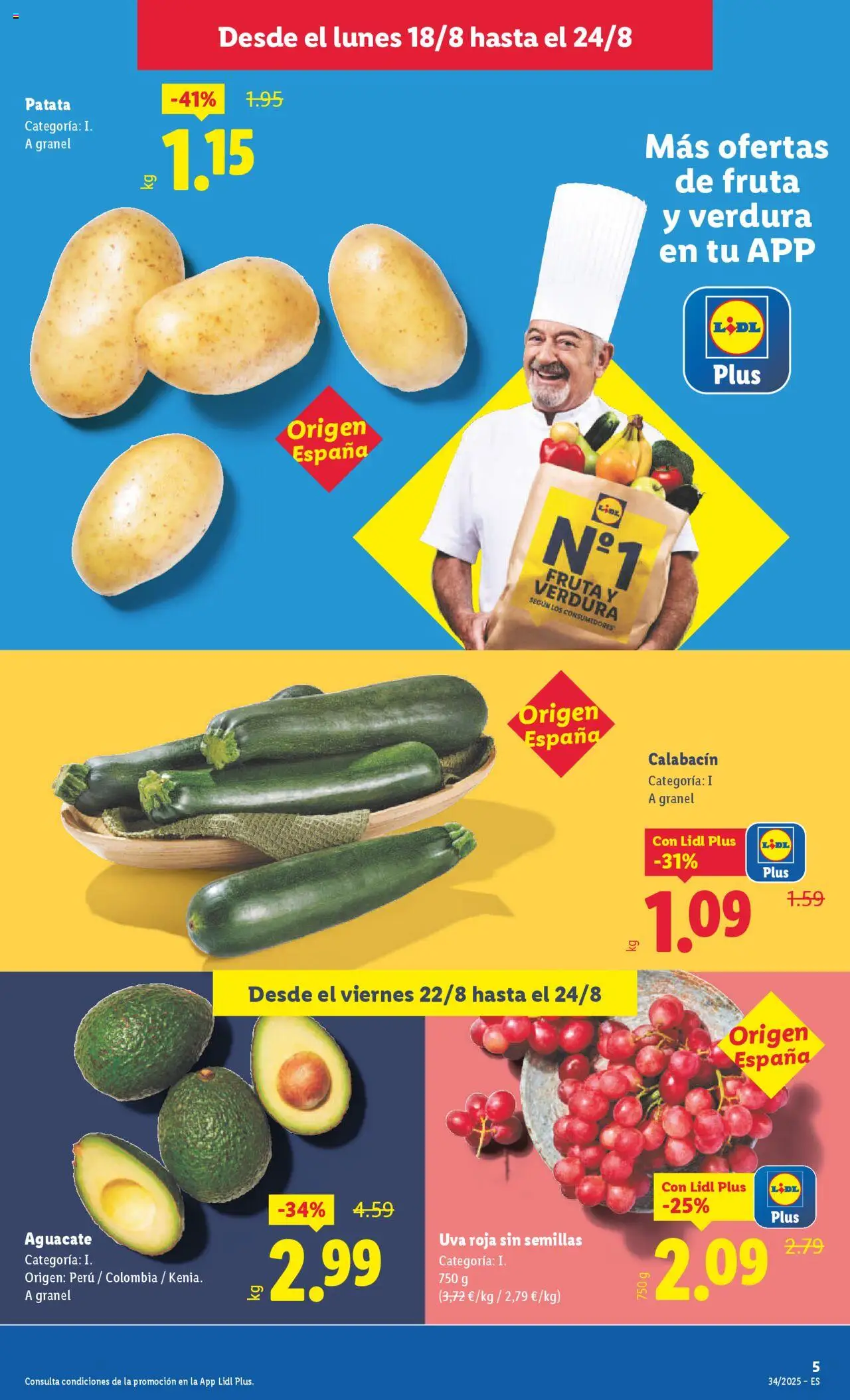 Lidl catálogo BCN │ válido desde el 18.08.2025 | Página: 9 | Productos: Calabacín