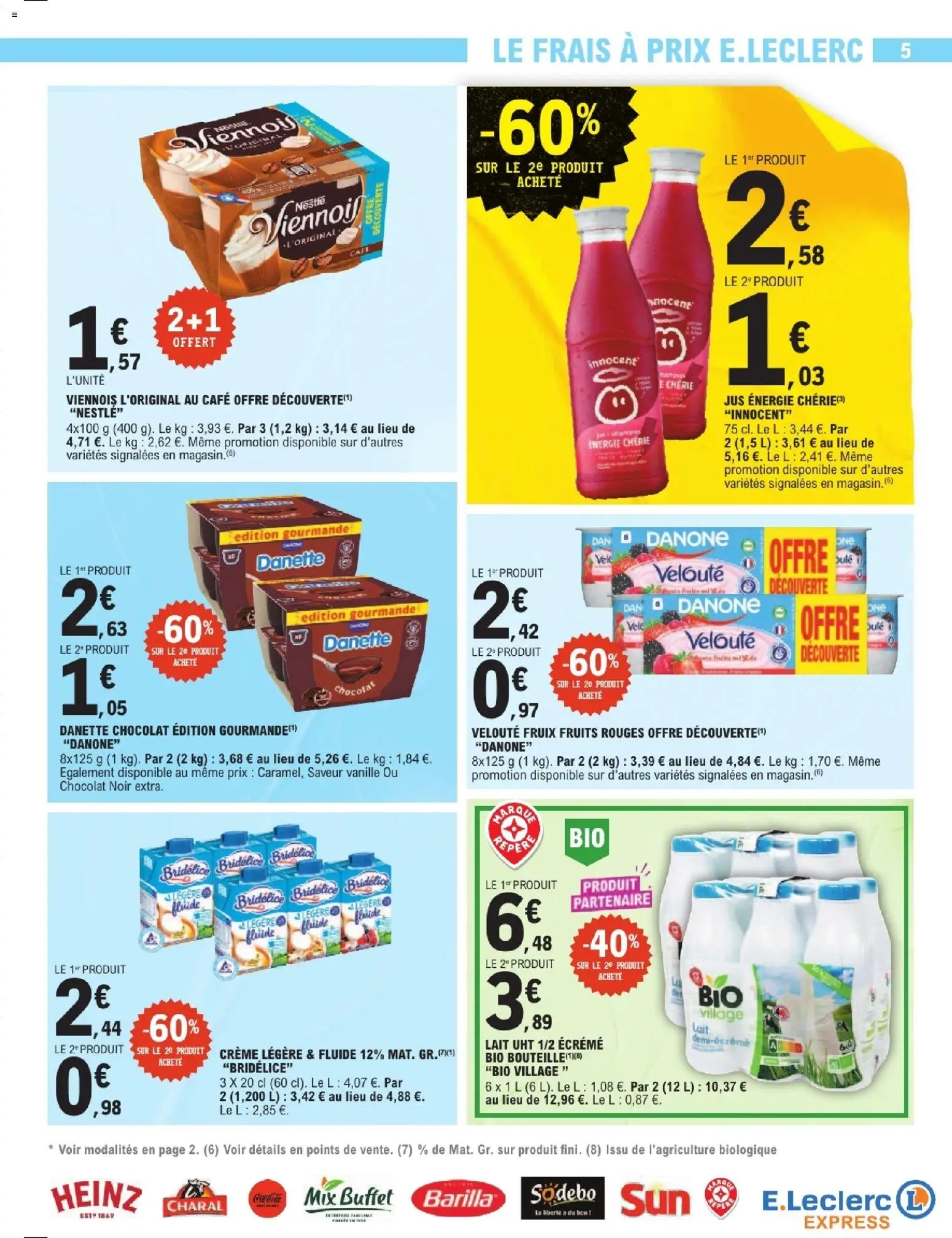 {H1} | Page: 5 | Produits: Vélo, Lait, Café, Jus