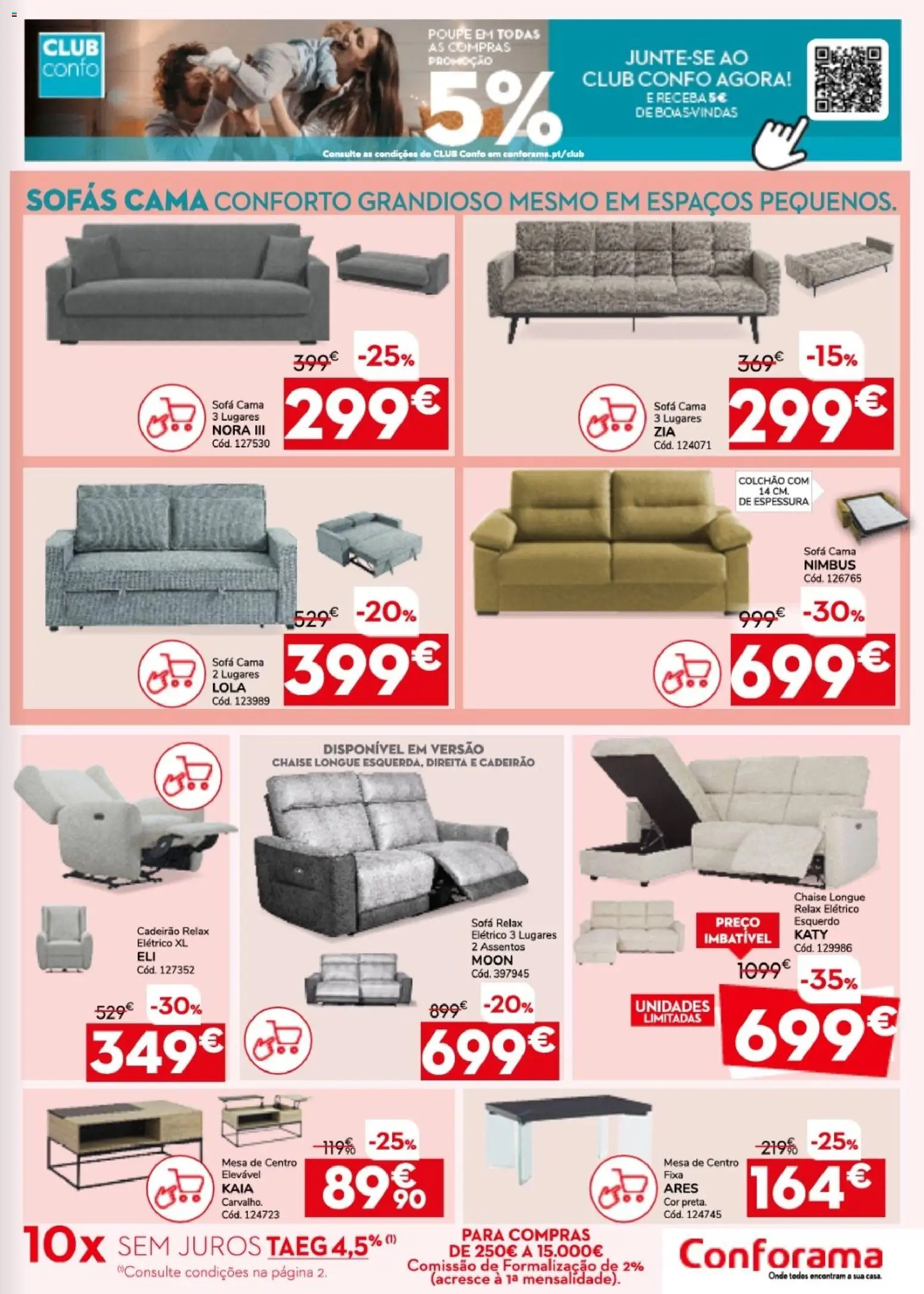 Conforama folheto │ válido de 26.03.2026 | Página: 7 | Produtos: Sofás, Colchão, Sofá, Mesa