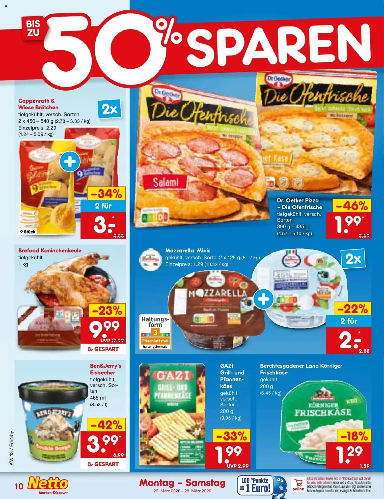 Netto Marken-Discount Prospekt Metten	 – gültig ab 23.03.2026 | Seite: 10 | Produkte: Grill, Ofenfrische, Salami, Frischkase