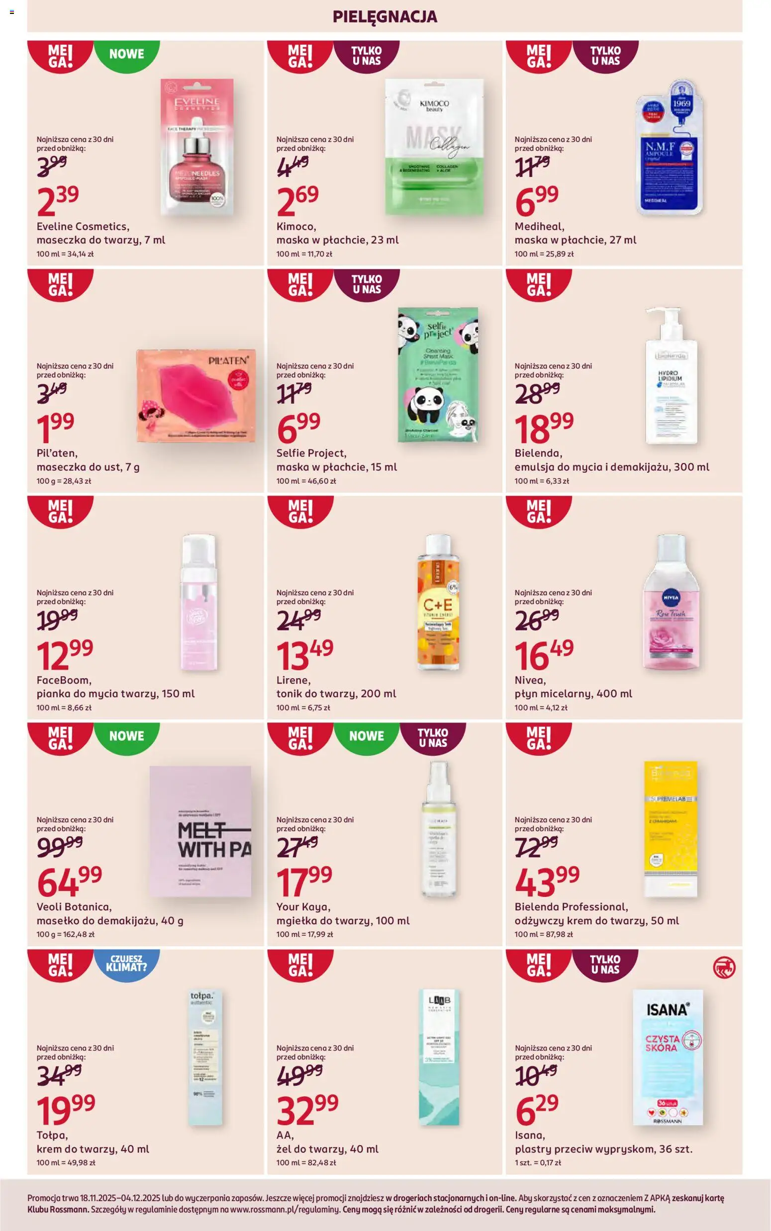 Rossmann Gazetka od 18.11.2025 | Strona: 7 | Produkty: Maska, Krem, Tonik