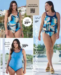 Ulla Popken akciós újság - amely érvényes a következő dátumtól: 01.04.2026 | Oldal: 154 | Termékek: Tankini