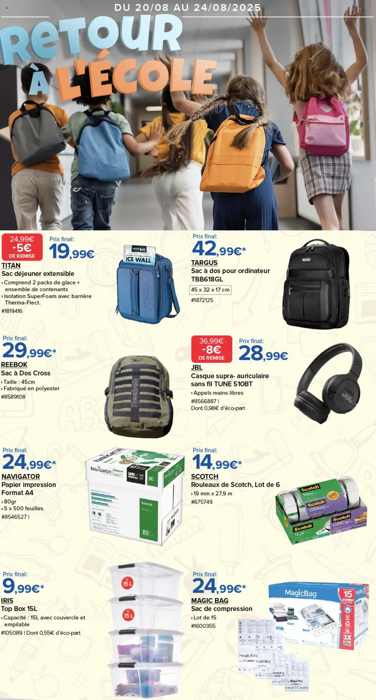  | Page: 1 | Produits: Ordinateur, Sac, Casque, Sac à dos