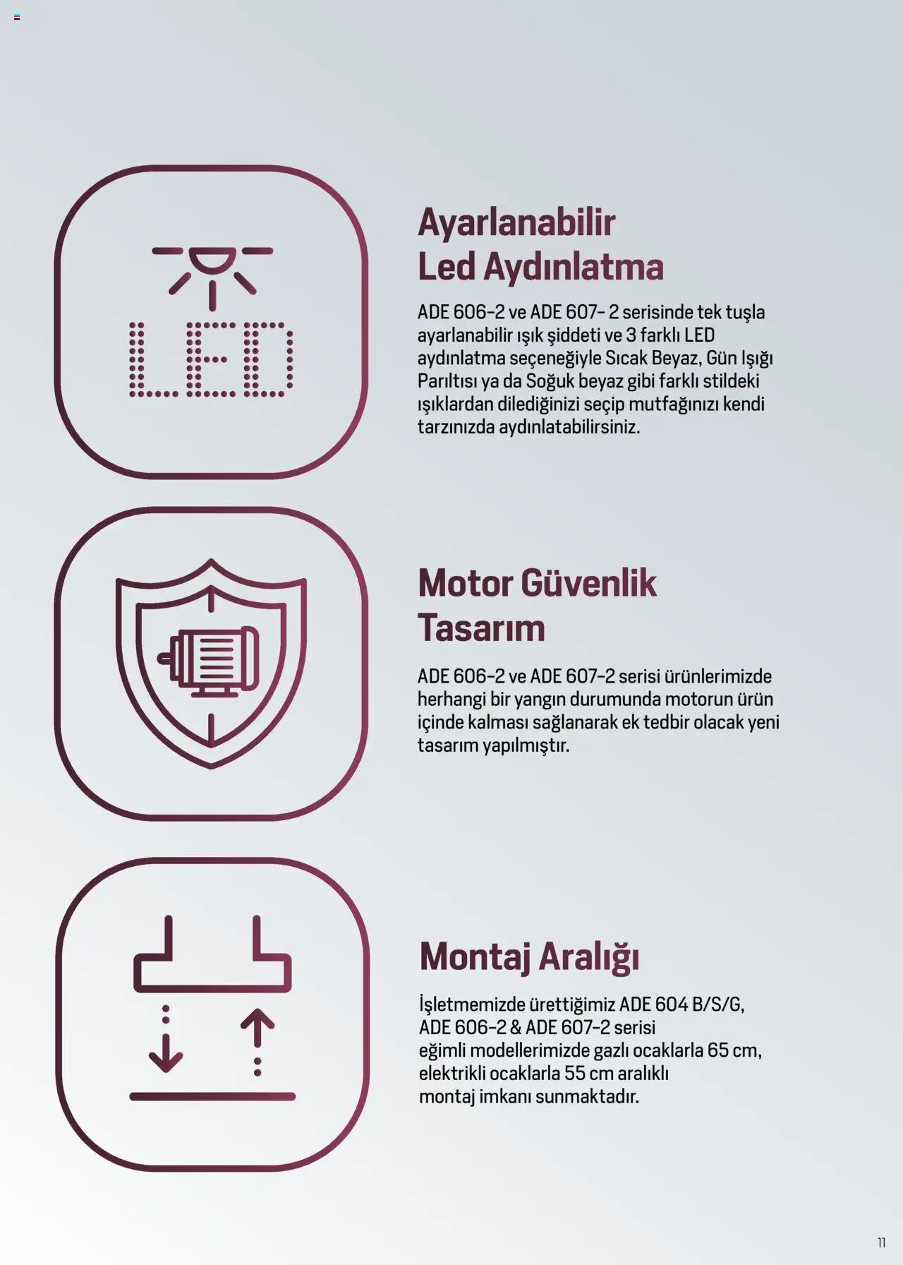 Arçelik Ankastre ve Solo Pişiriciler Katalog - 04.06.2025 tarihinden itibaren geçerlidir | Sayfa: 11