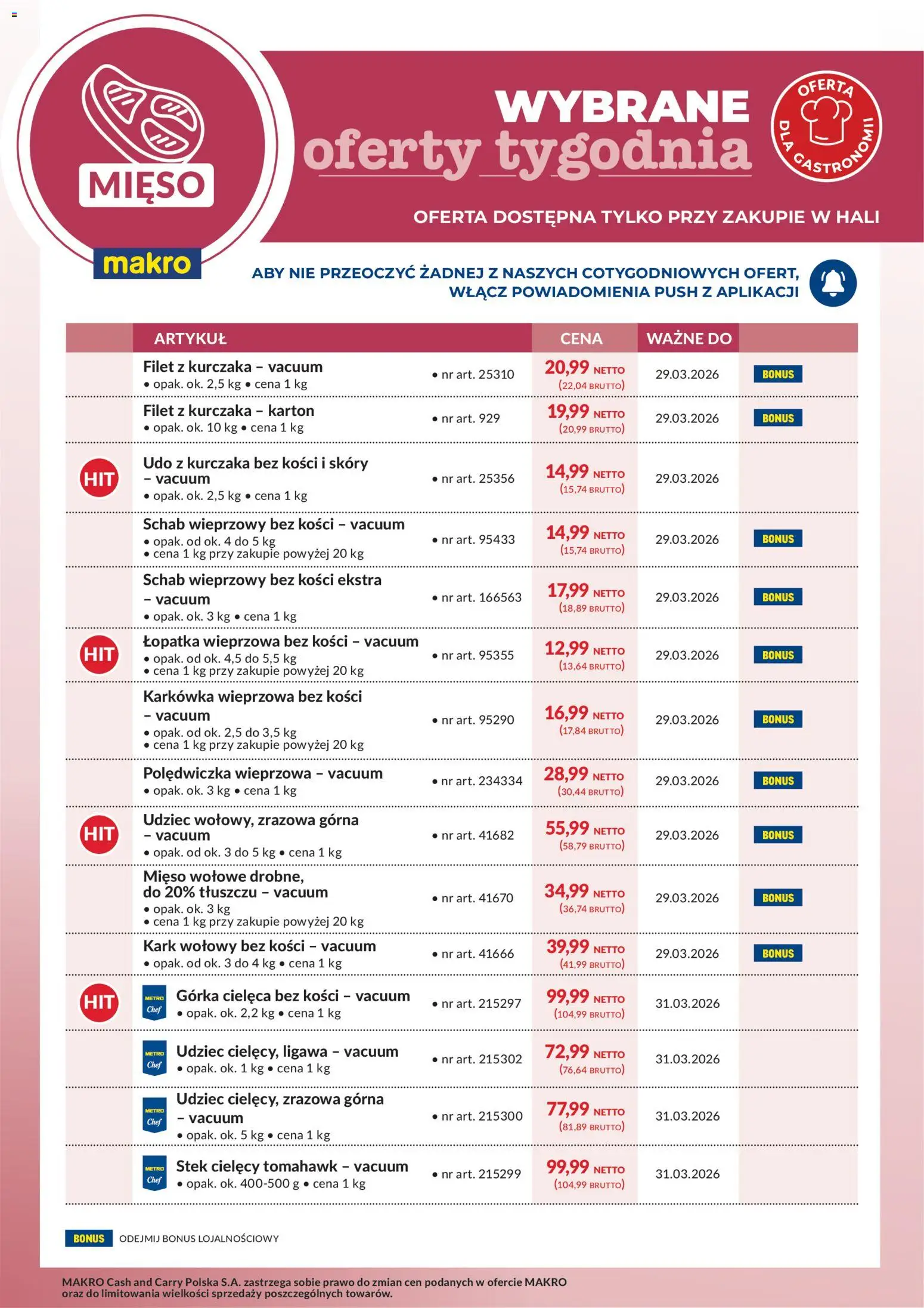 Makro gazetka - Wybrane oferty tygodnia od 23.03.2026 | Strona: 1