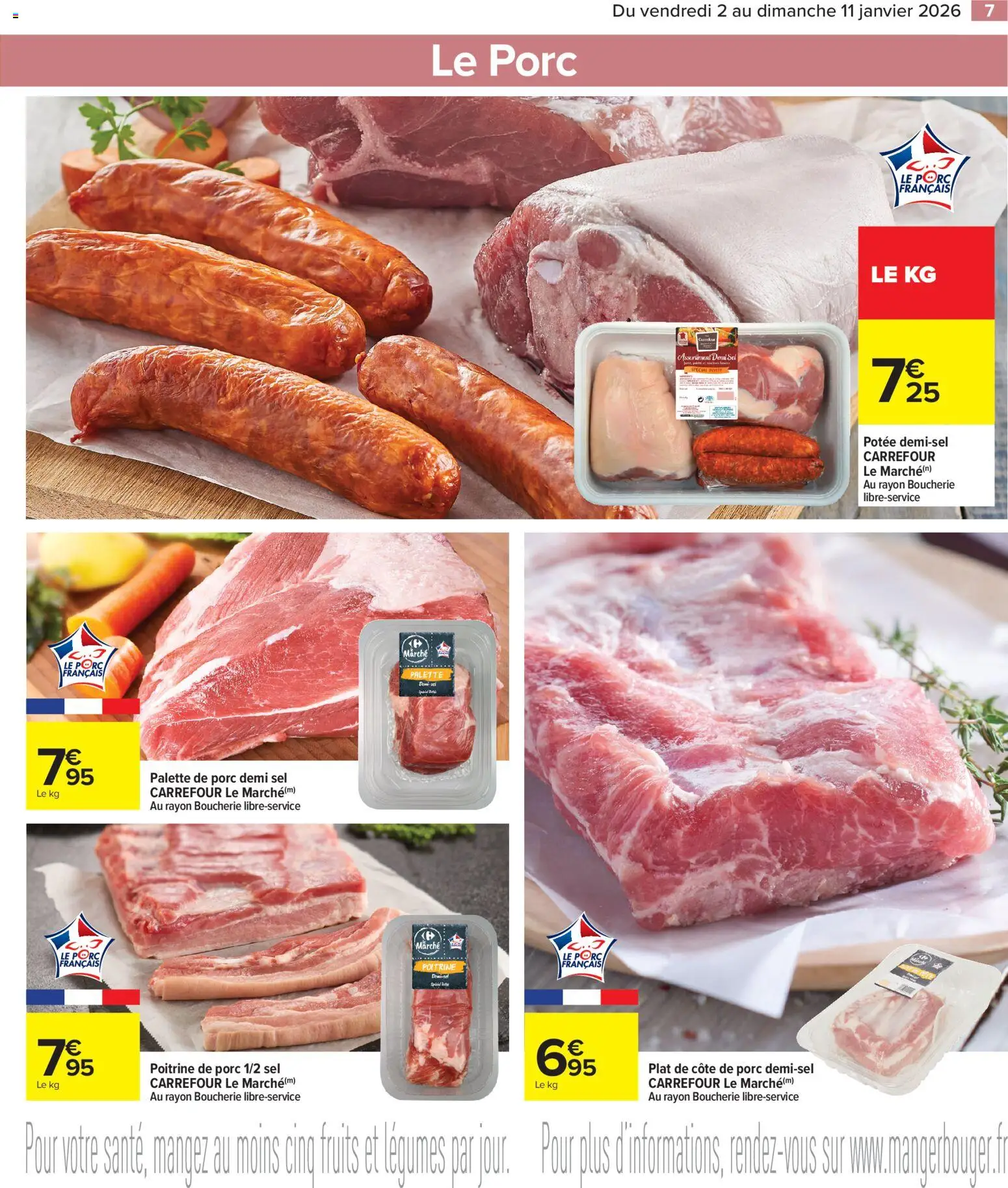 {H1} | Page: 7 | Produits: Poitrine de porc, Porc, Côte de porc, Palette de porc