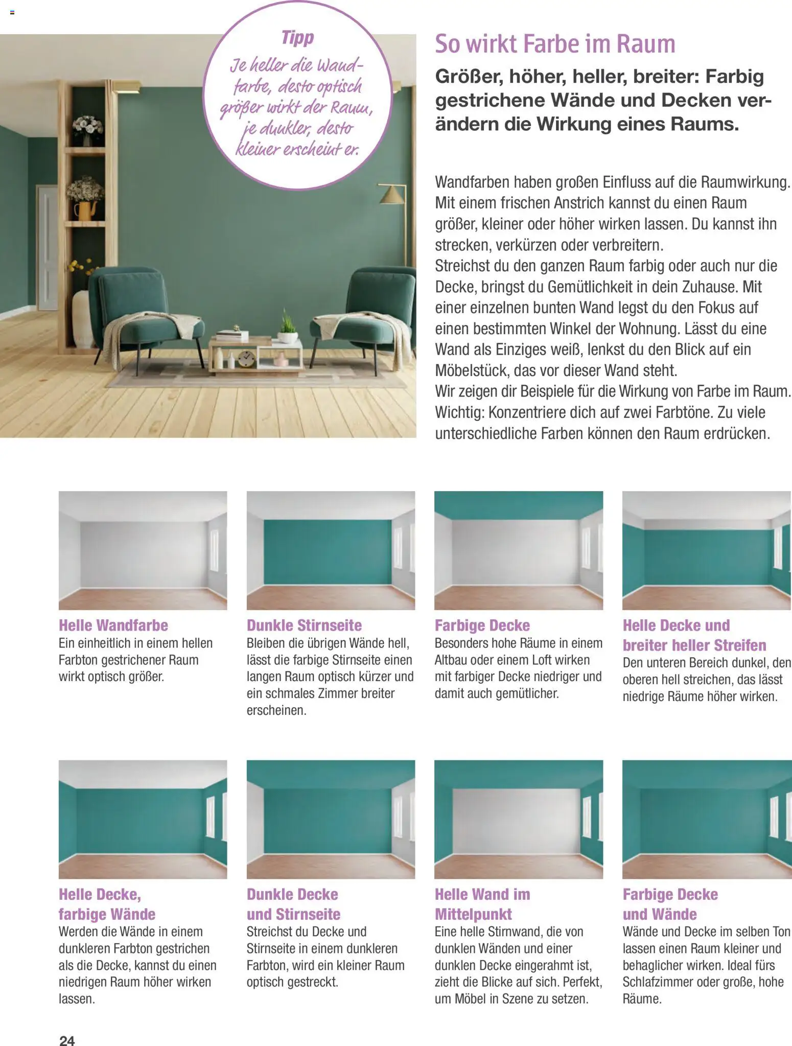 Toom Baumarkt Wände streichen und tapezieren – gültig ab 01.01.2026 | Seite: 24 | Produkte: Decke, Wandfarbe