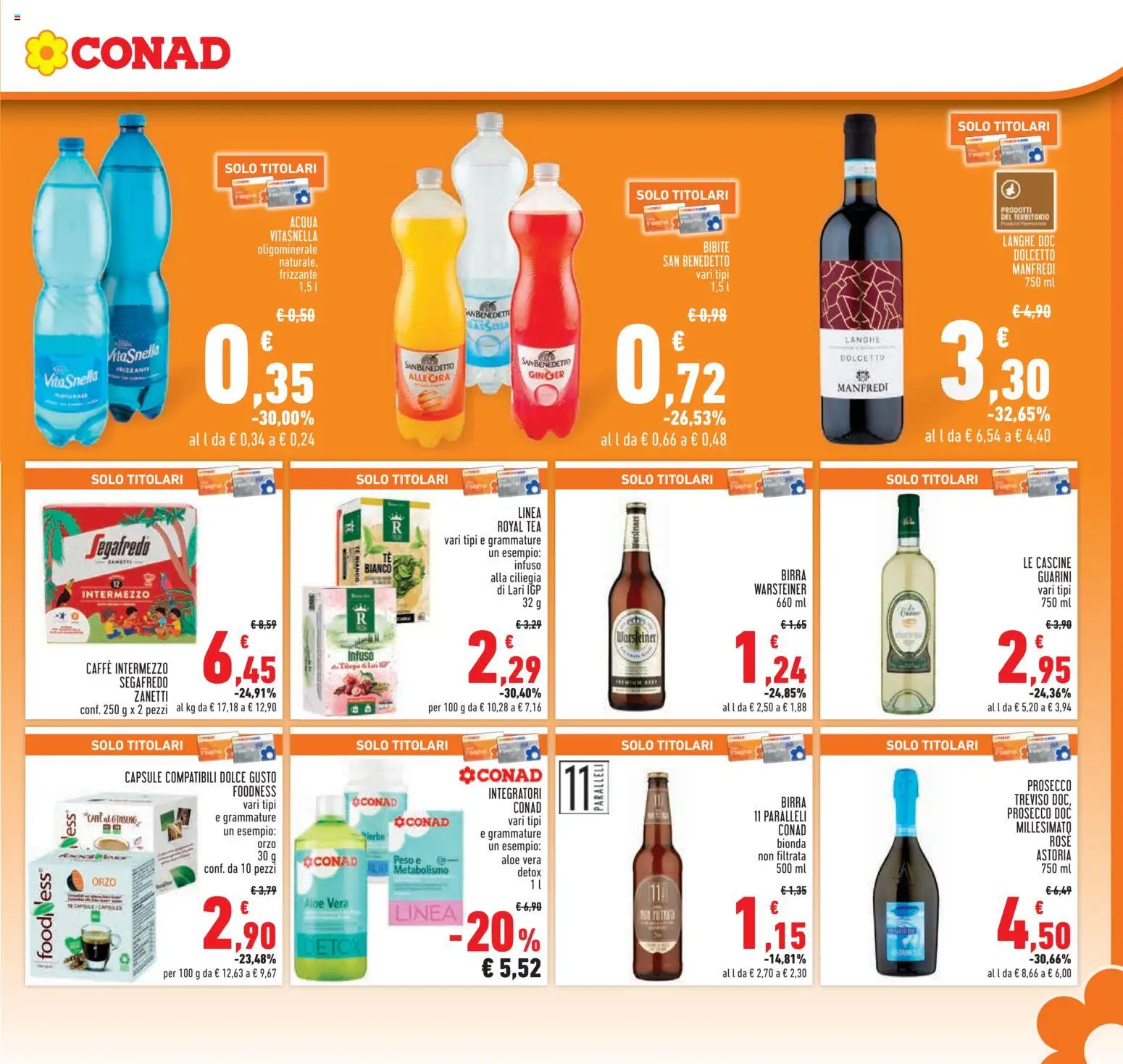 Volantino Conad del 07.01.2026 | Pagina: 15 | Prodotti: Caffè, Birra, Prosecco, Bibite