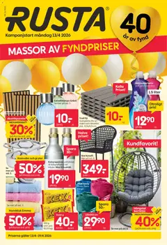 Rusta erbjudanden - Förhandsvisning av reklamblad från butik Rusta aktuell från 13.04.2026