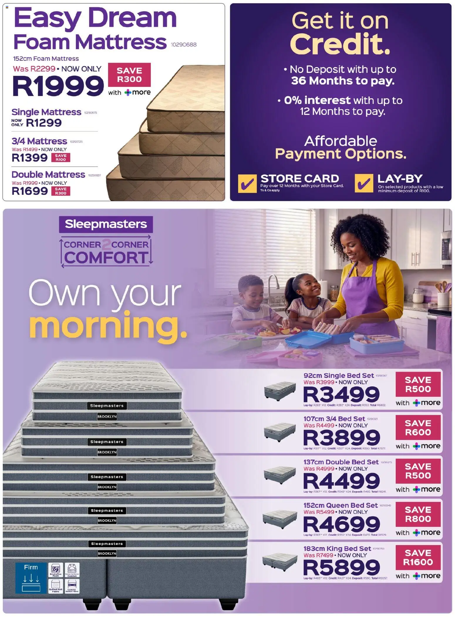 New Sleepmasters Specials catalogue – valid from 19.03.2026 | Page: 3 | Products: 3/4 bed, Double bed, Bed, Mattress