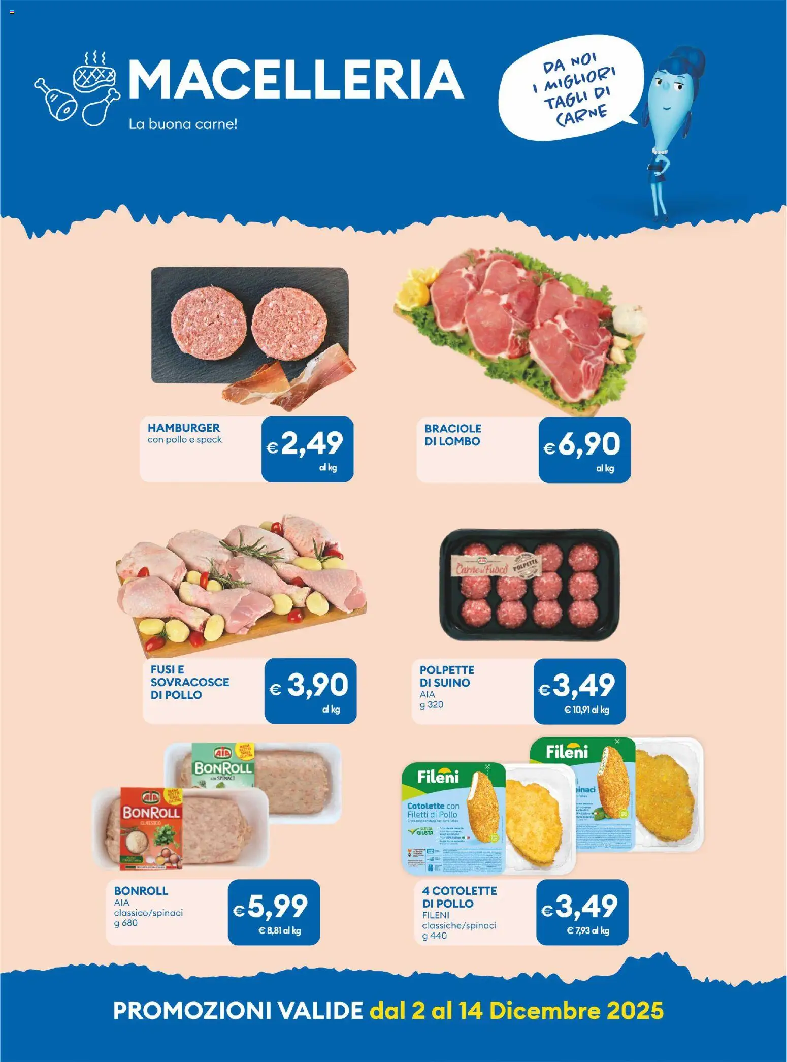 Volantino MD Discount del 02.12.2025 | Pagina: 6 | Prodotti: Speck, Pollo, Suino, Spinaci