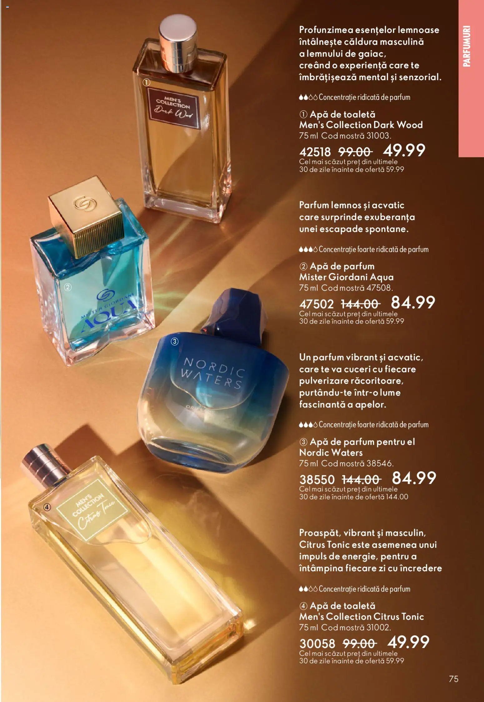 Noul catalog Oriflame – valabil de la 15.04.2026 | Pagină: 75 | Produse: Toaletă, Parfum, Apă de toaletă, Apă