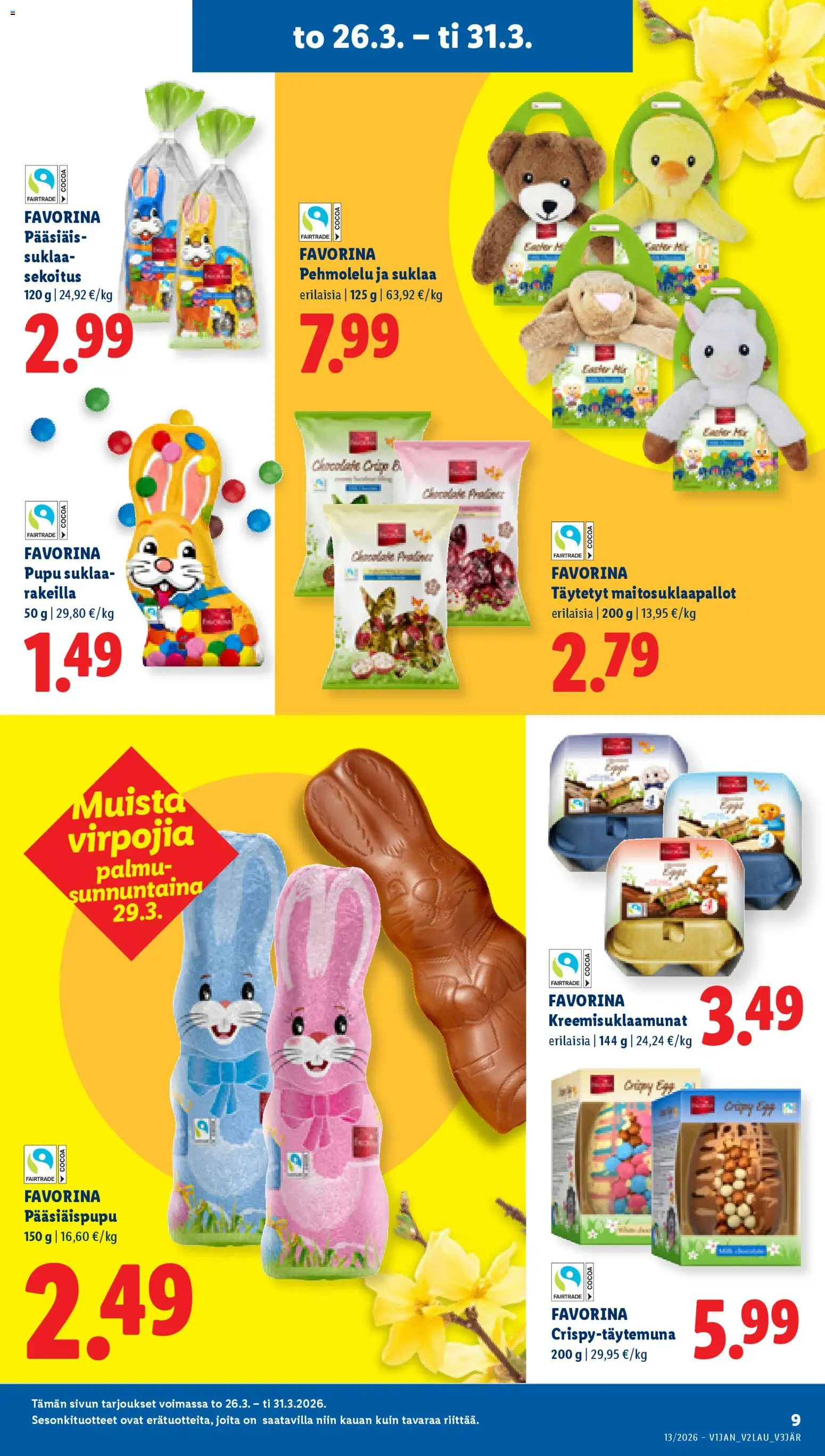 Lidl tarjoukset - Rovaniemi – voimassa 26.03.2026 alkaen | Sivu: 9 | Tuotteet: Suklaa