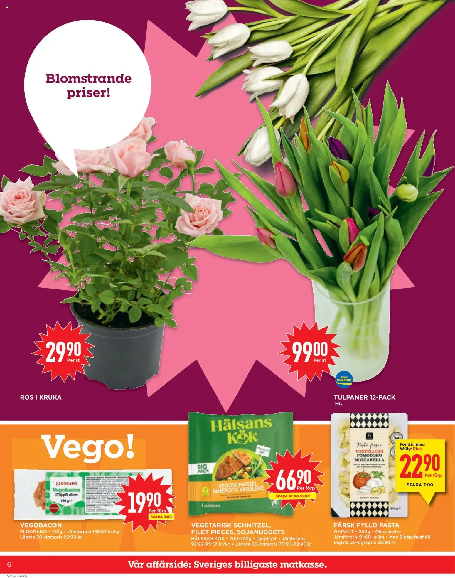 Willys reklamblad aktuell från 19.01.2026 | Sida: 6 | Produkter: Kruka, Pasta