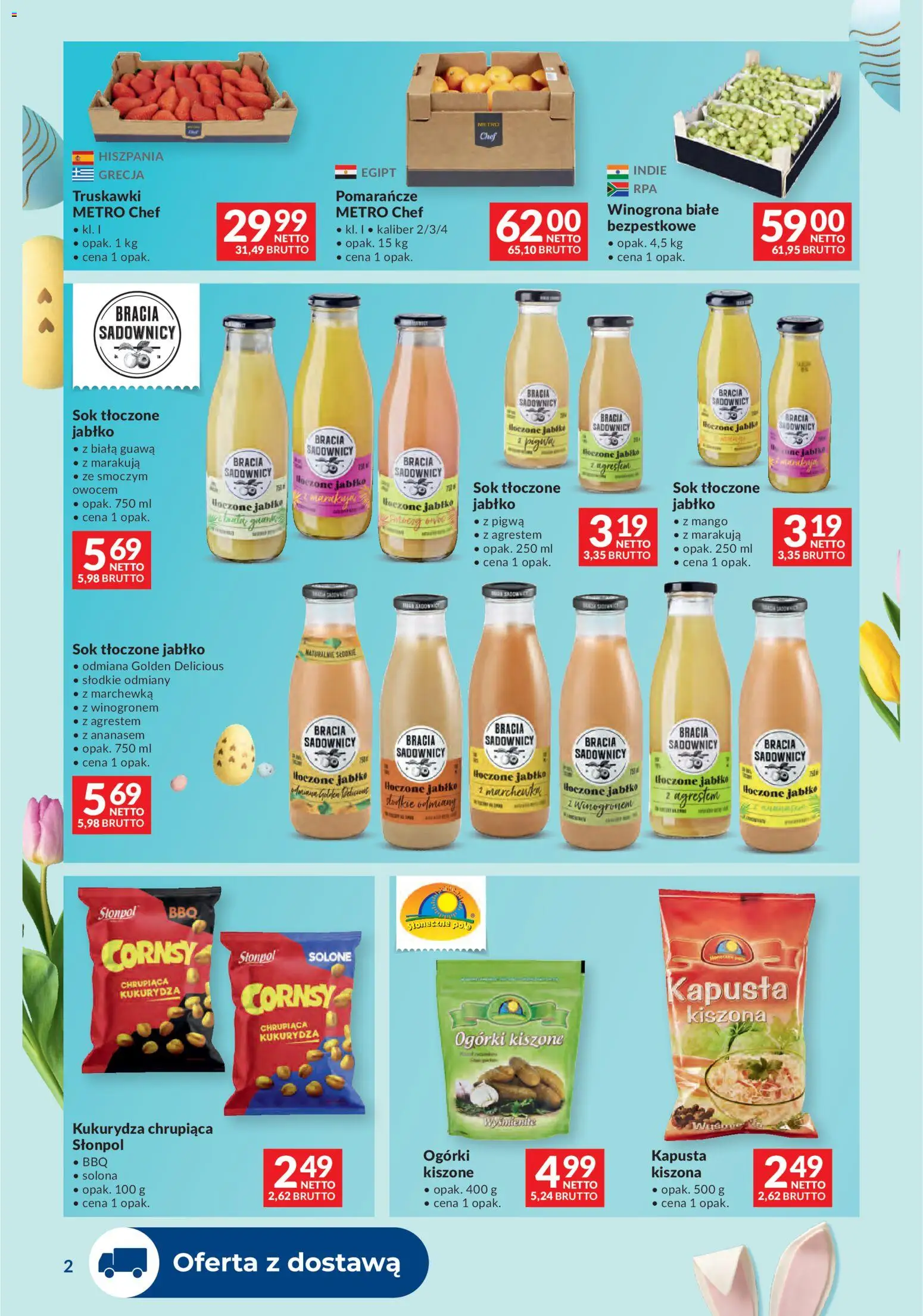 Makro gazetka - Dystrybucja do sklepów od 17.03.2026 | Strona: 2 | Produkty: Pigwa, Sok, Pomarańcze, Ogórki