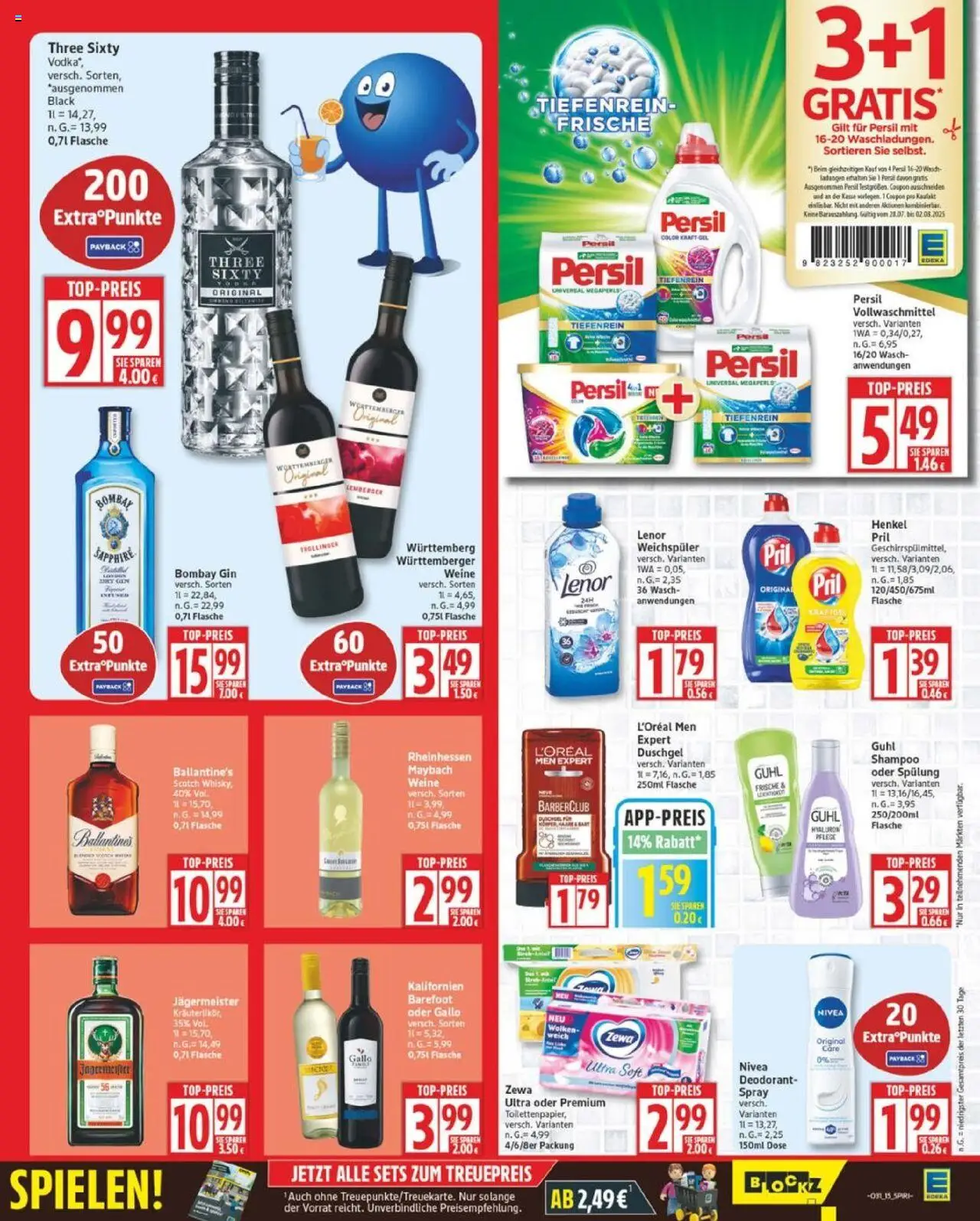 Edeka Prospekt 	 - gültig ab dem 28.07.2025 | Seite: 15 | Produkte: Whisky, Shampoo, Spülung, Vodka