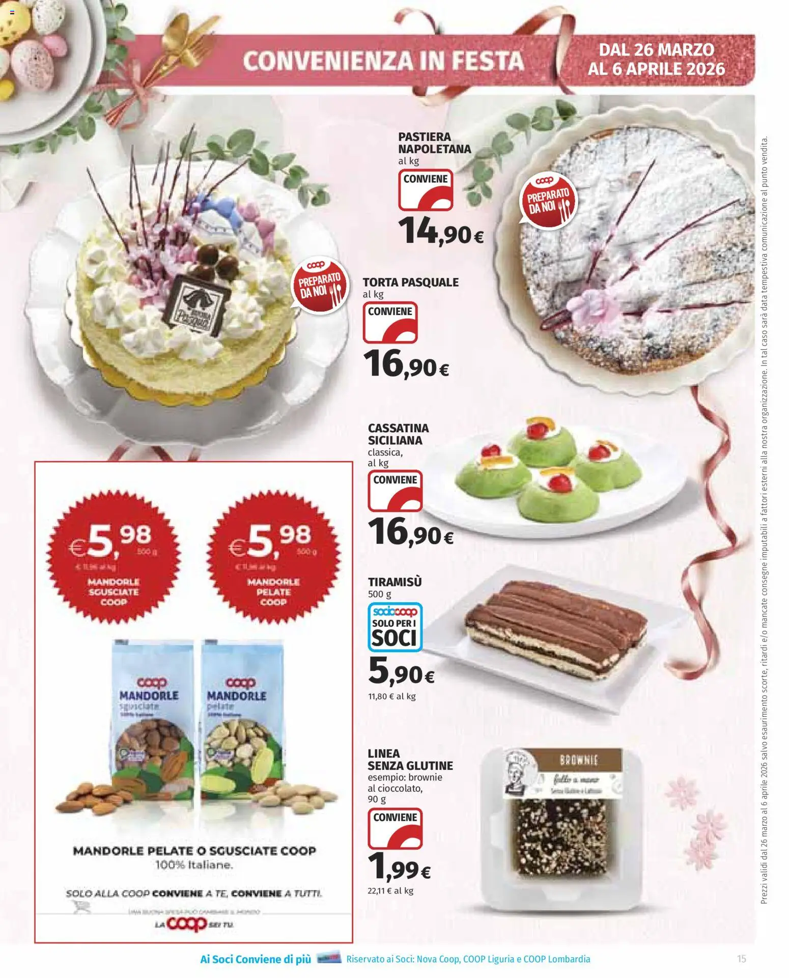 Volantino Ipercoop del 26.03.2026 | Pagina: 15 | Prodotti: Mandorle, Data, Torta