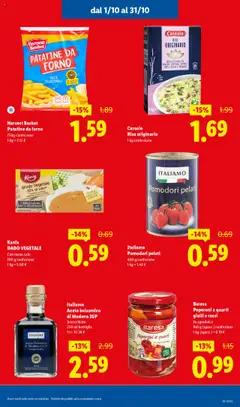 Anteprima del volantino Carosio Riso originario, 1 kg confezione valido a partire dal 01.10.2025 | Pagina: 7 | Prodotti: Riso, Pomodori, Aceto, Bottiglia