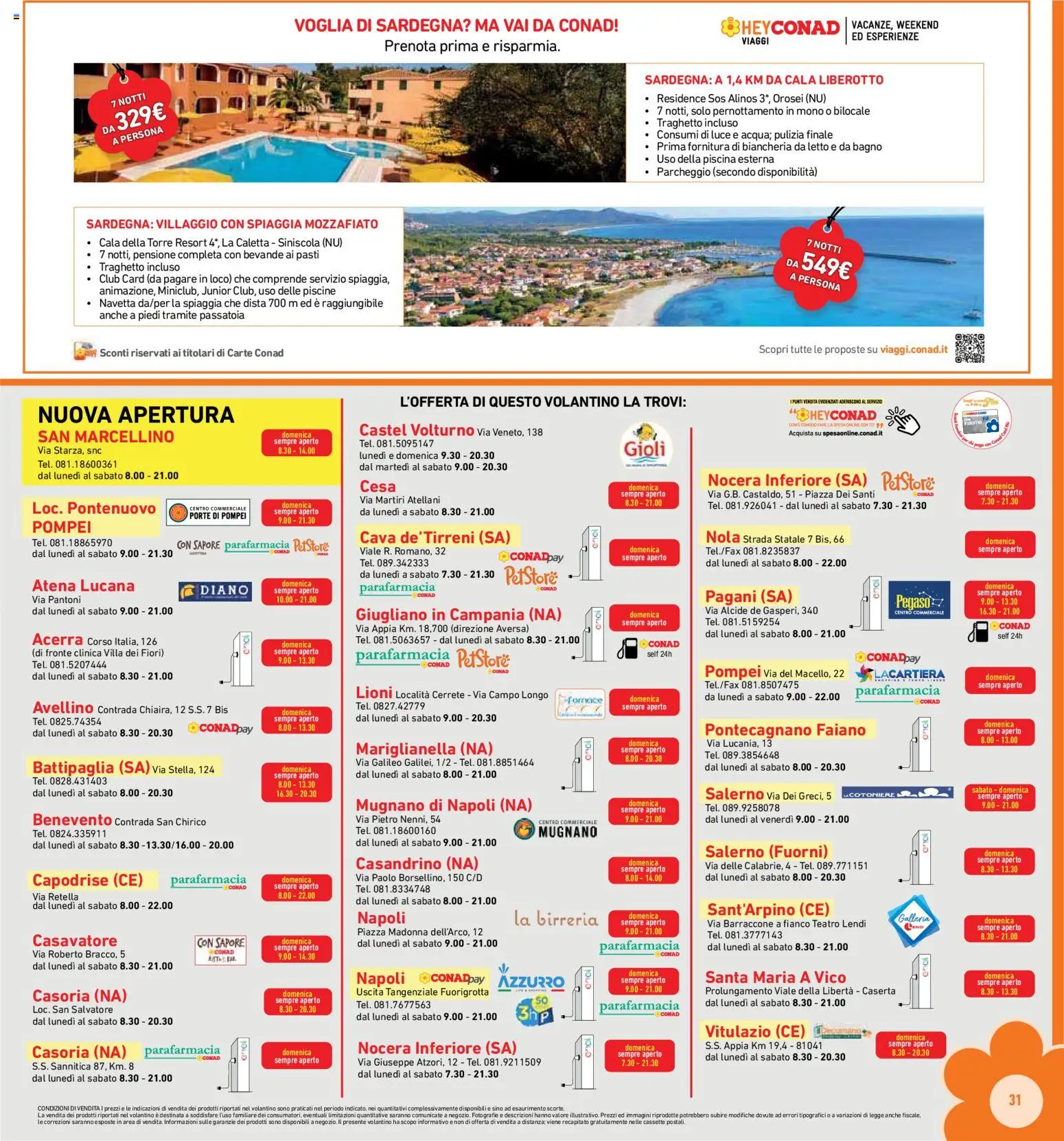 Volantino Conad del 08.04.2026 | Pagina: 31 | Prodotti: Piscina, Letto, Biancheria da letto, Bagno