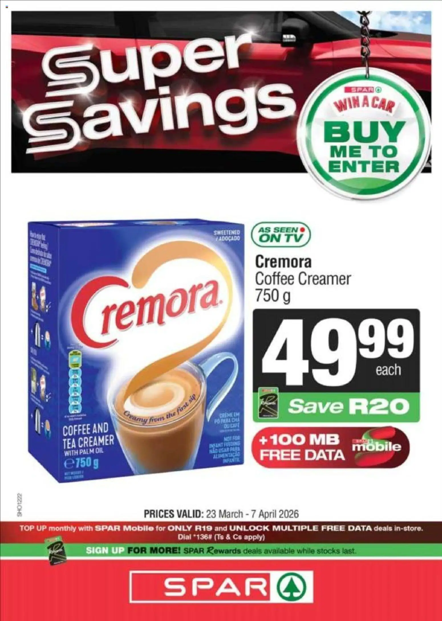 New KWIKSPAR catalogue – valid from 23.03.2026 | Page: 21 | Products: TV, Creamer, Oil, Tea