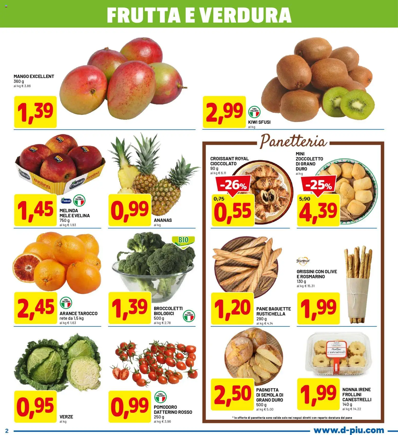 Volantino D Più del 05.03.2026 | Pagina: 2 | Prodotti: Cioccolato, Kiwi, Pomodoro, Ananas