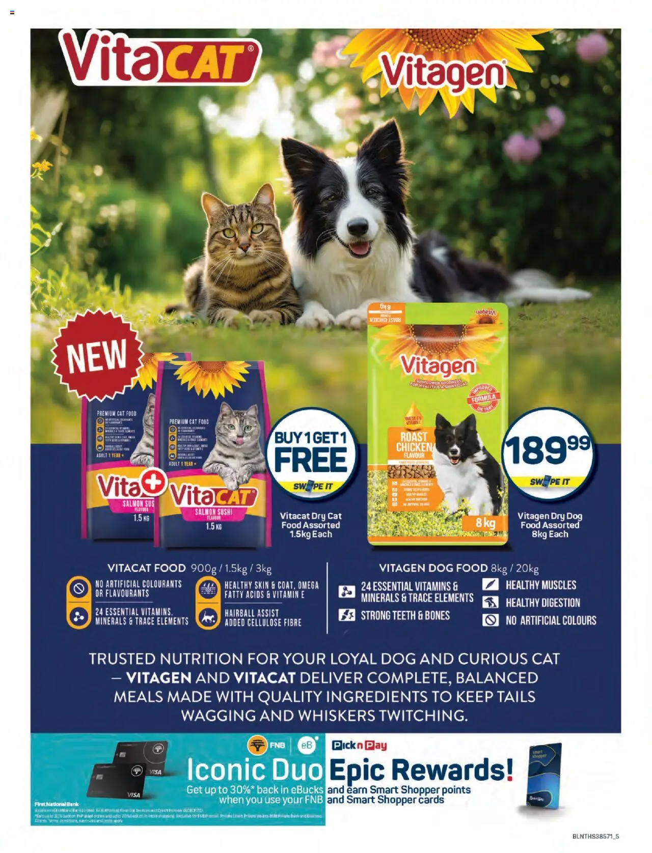 New Pick n Pay catalogue – valid from 22.09.2025 | Page: 5 | Products: Coat, Vitamins, Chicken, Cat food