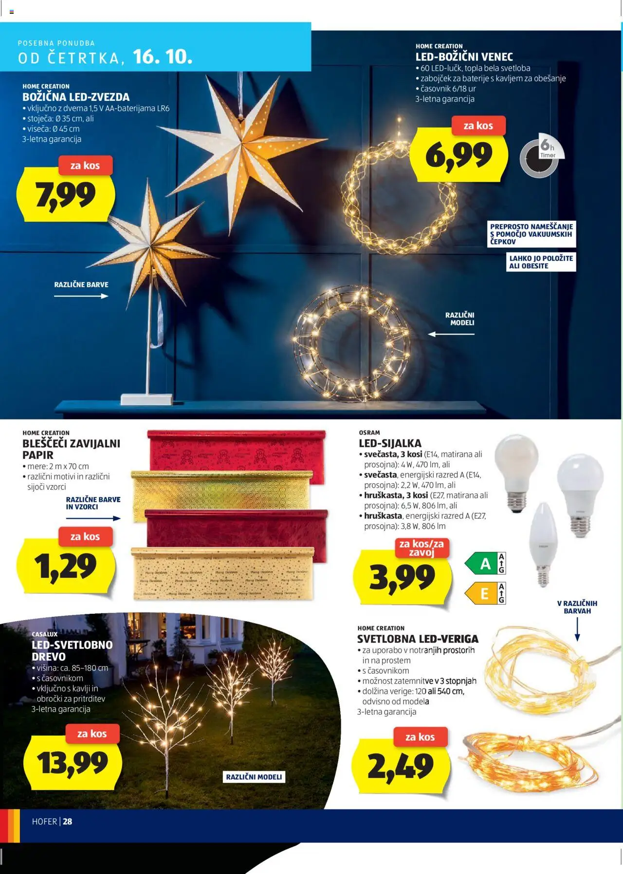 Hofer SI katalog | vrijedi od 09.10.2025 | Stranica: 28 | Proizvodi: Baterije