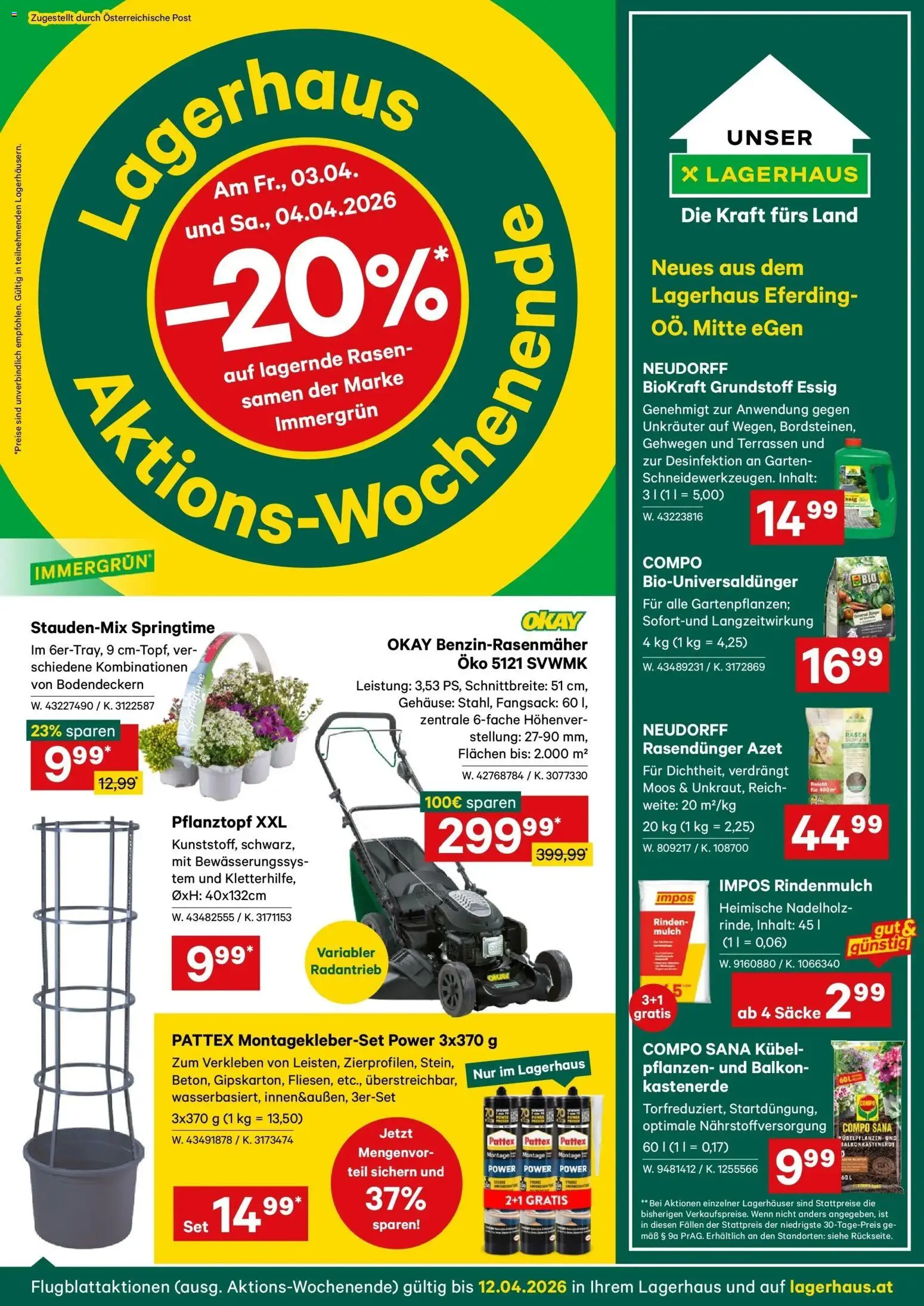 Lagerhaus - Wochen Angebote gültig ab 29.03.2026 | Seite: 1
